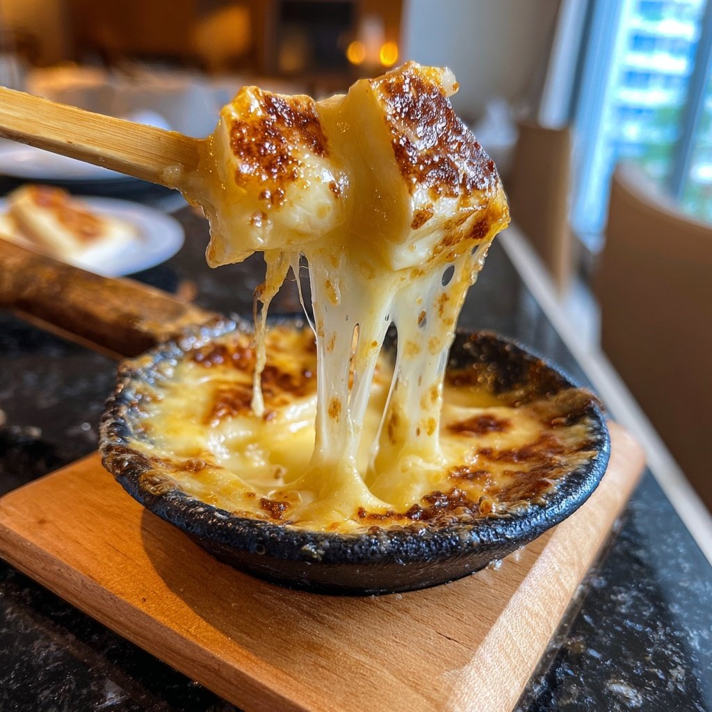 Fondue with Brie and Garlic