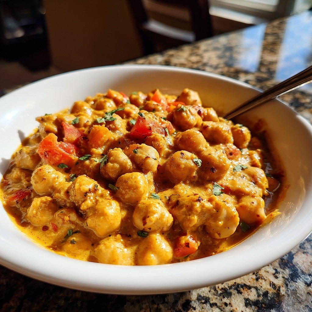 Healthy Crockpot Moroccan Chickpeas