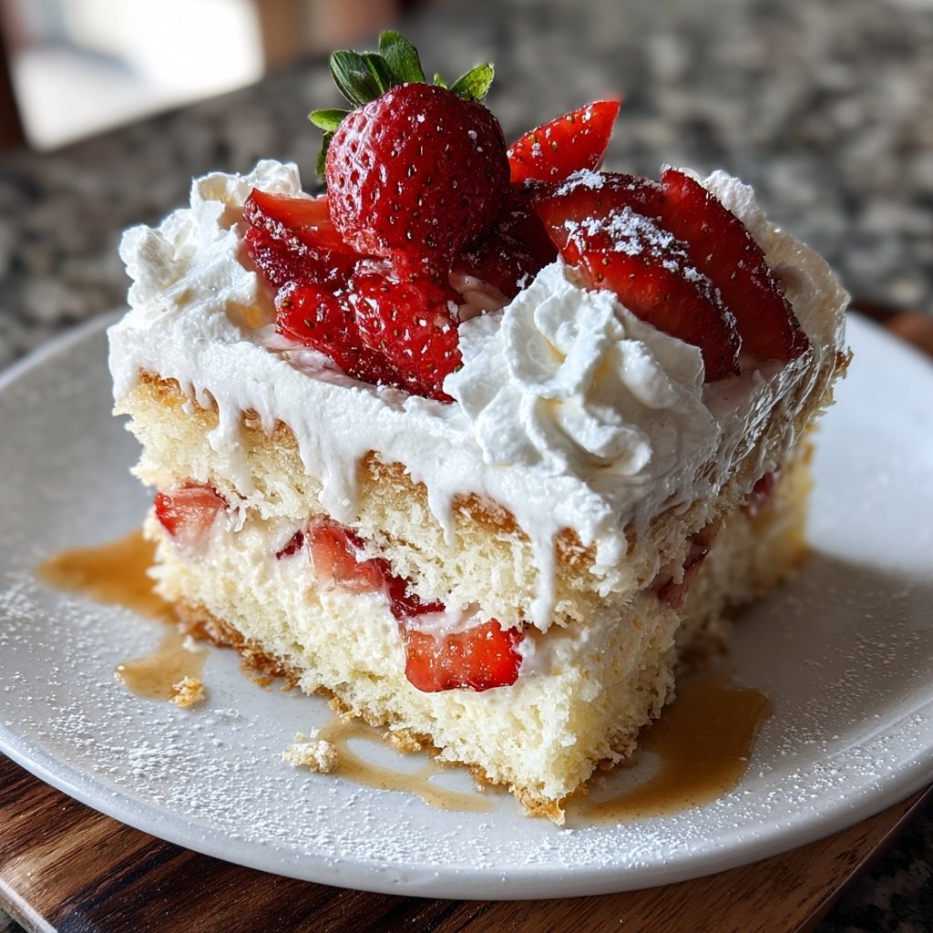 Strawberry Shortcake Poke Cake