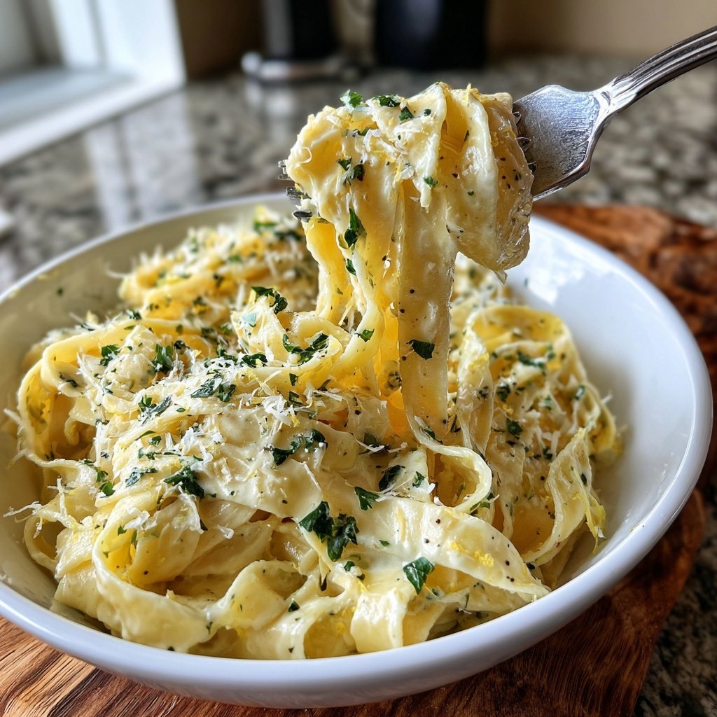 Lemon Cream Fettuccine