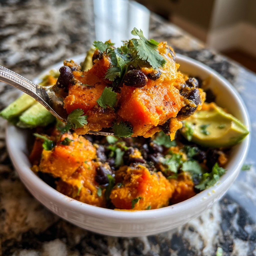 Healthy Dinner Sweet Potato Black Bean Bowl