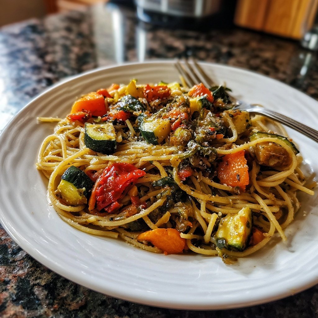 Valentine Dinner Roasted Veggie Pasta