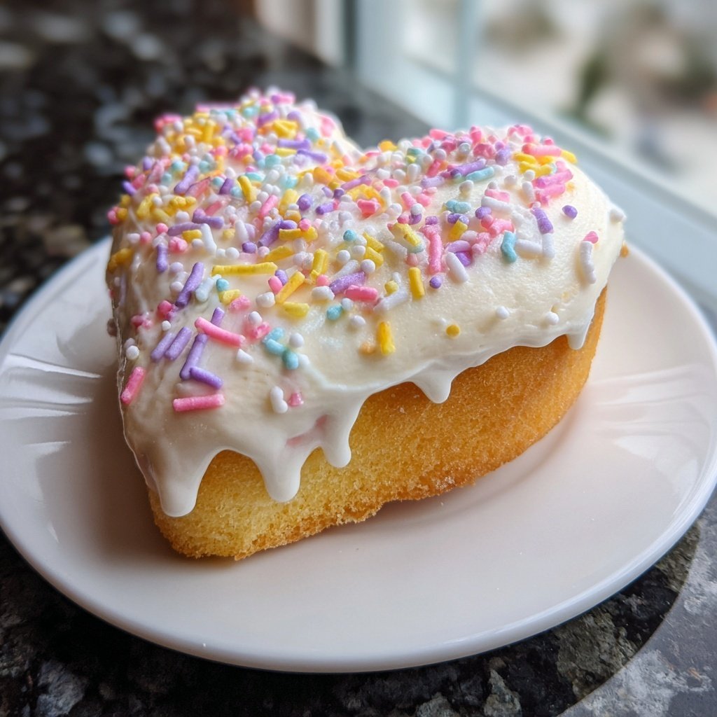 Mini Heart Cake with Vanilla Buttercream