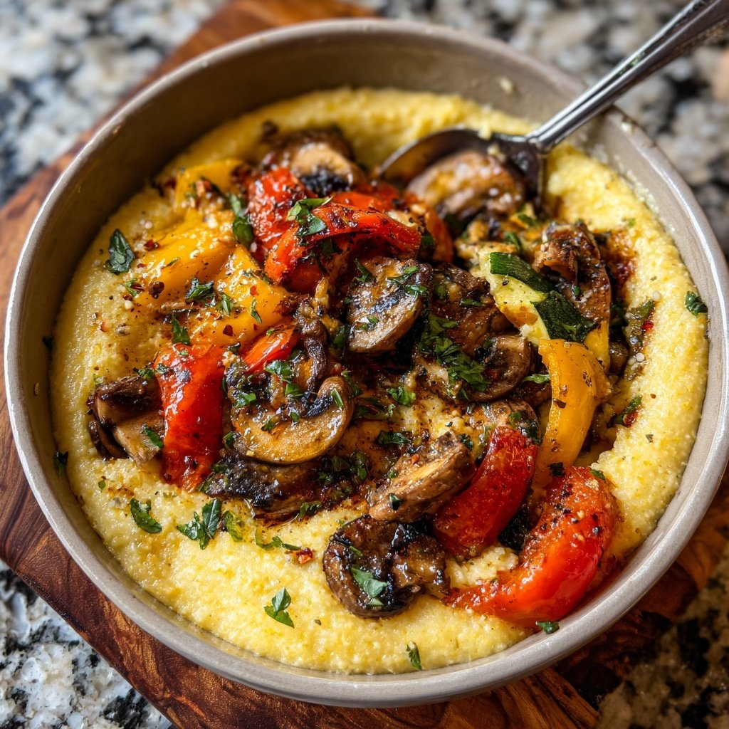 Creamy Polenta with Roasted Vegetables