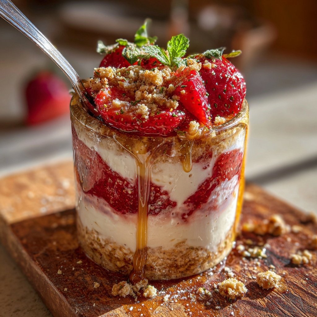Strawberry Cheesecake Breakfast Oats