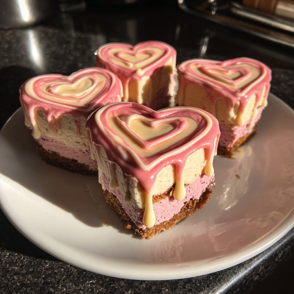 Mini Heart Cake with Strawberry Honey Cream