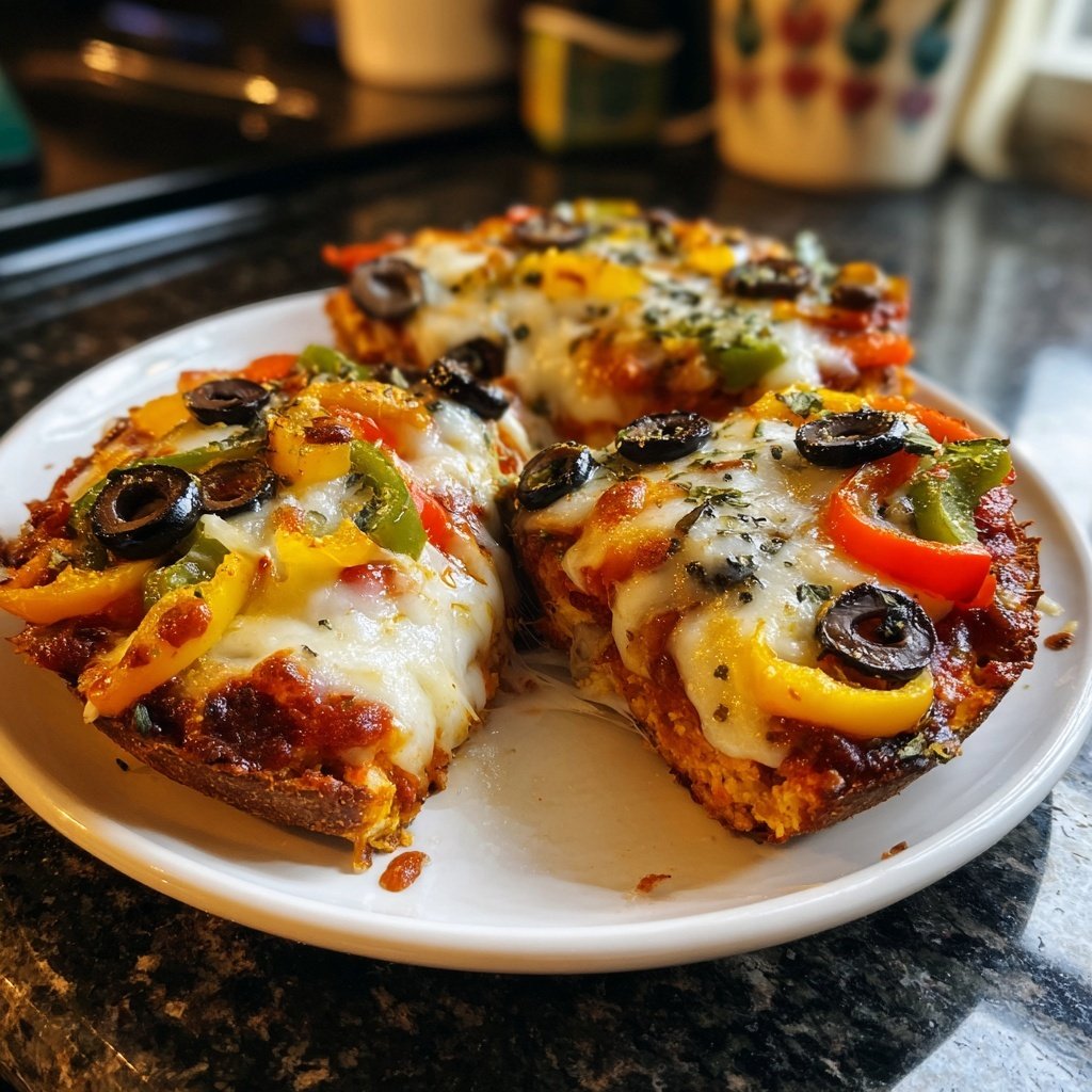 Super Bowl Mini Veggie Pizzas