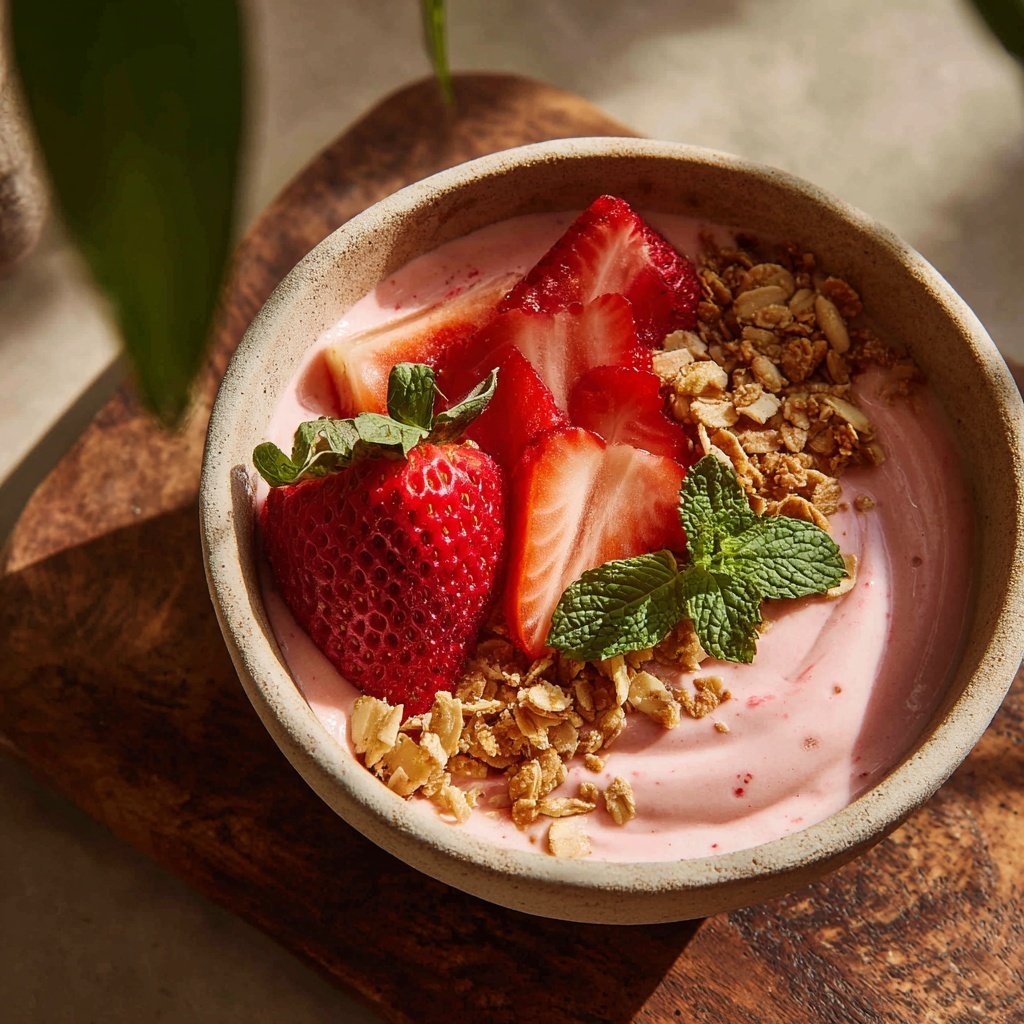 Fresh Strawberry Smoothie Bowl