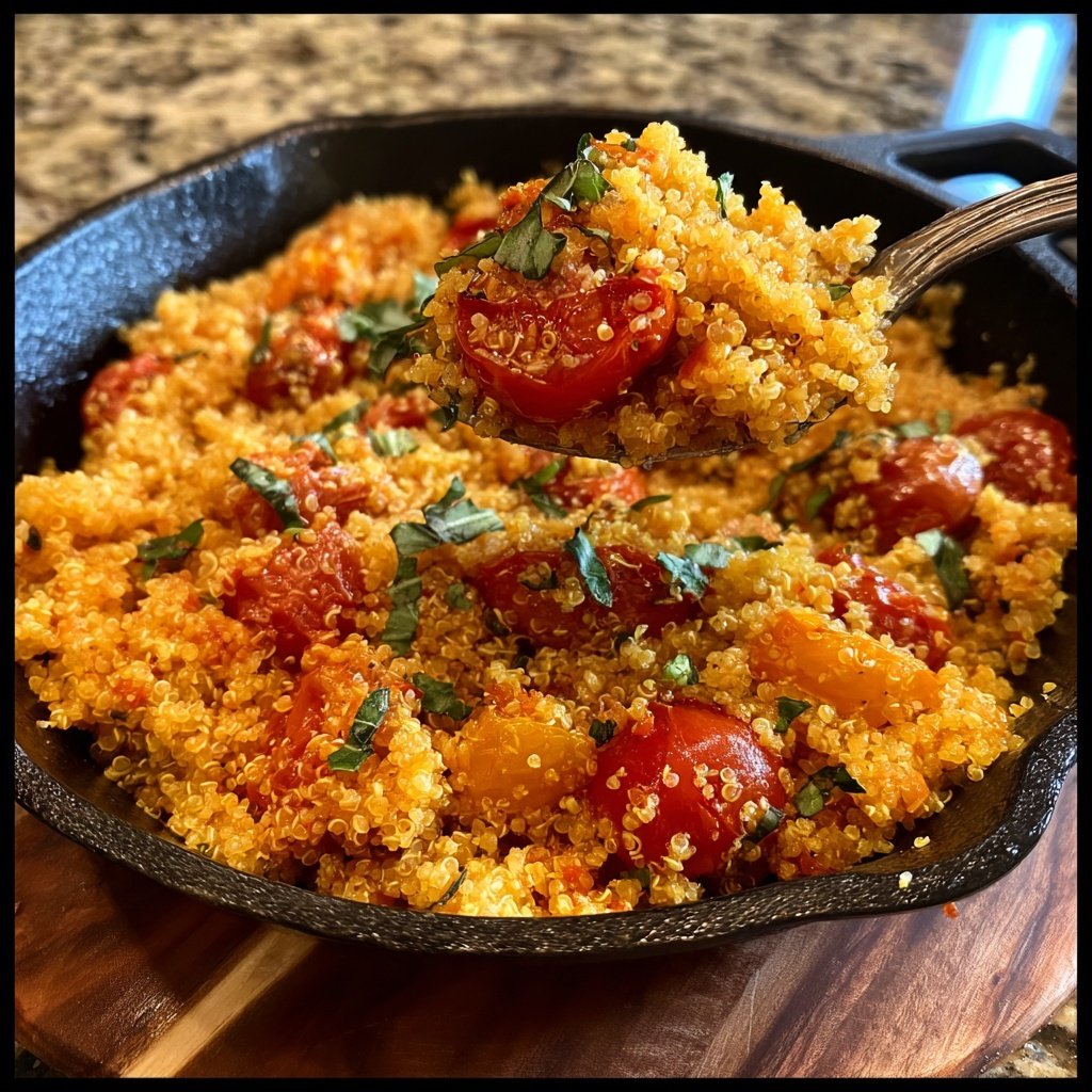 Roasted Tomato Basil Quinoa
