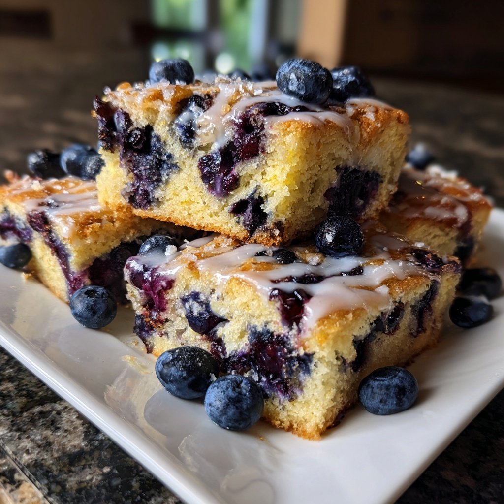Blueberry Lemon Yogurt Breakfast Squares